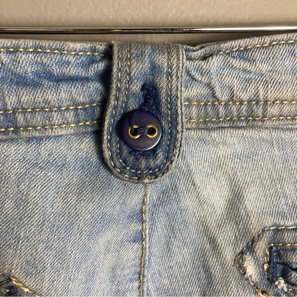 Beverly Hill Polo Club faded wide leg flare jeans size 10 Y2K blue - Picture 9 of 9